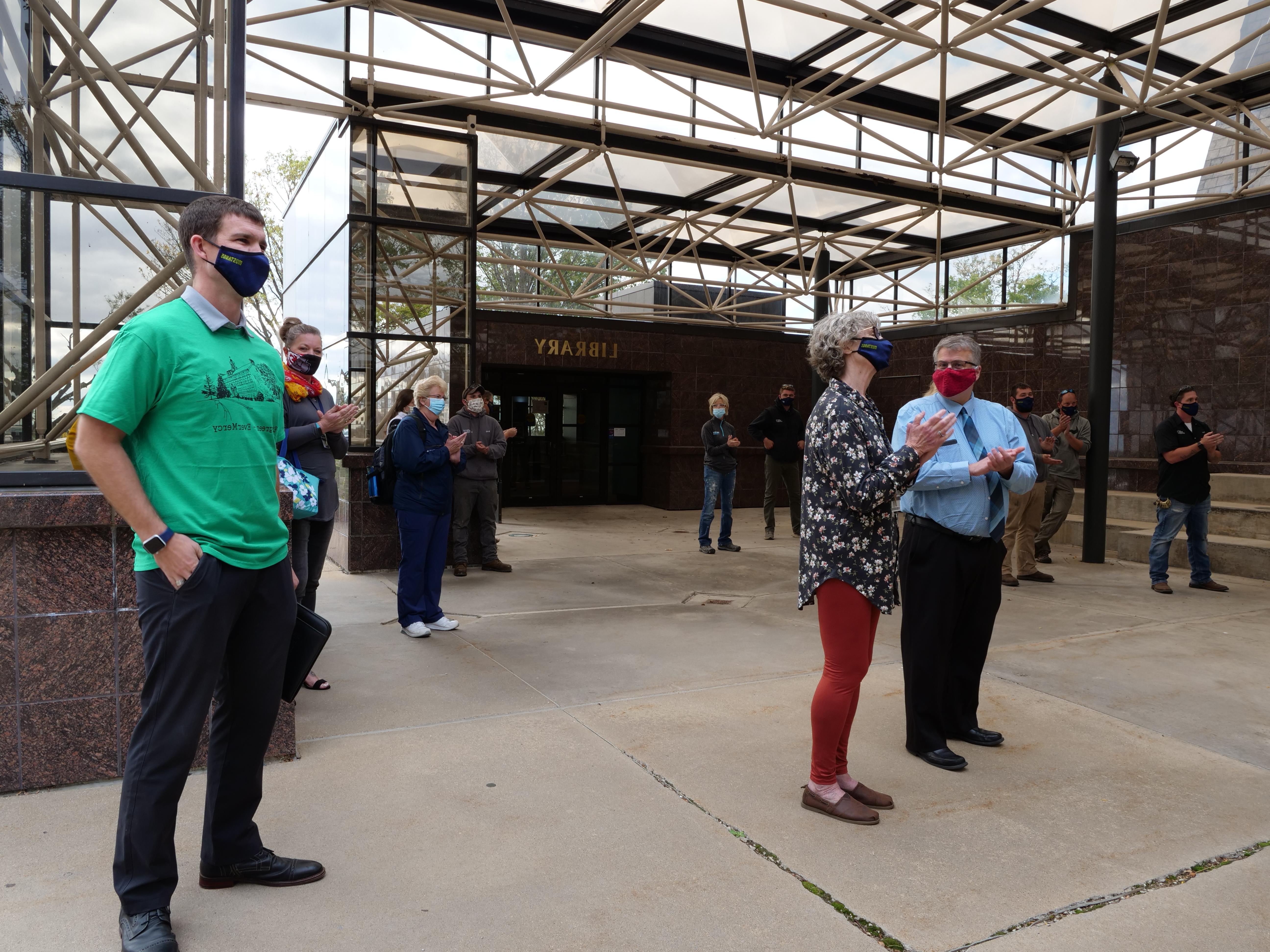 Faculty and Staff honoring Volunteers