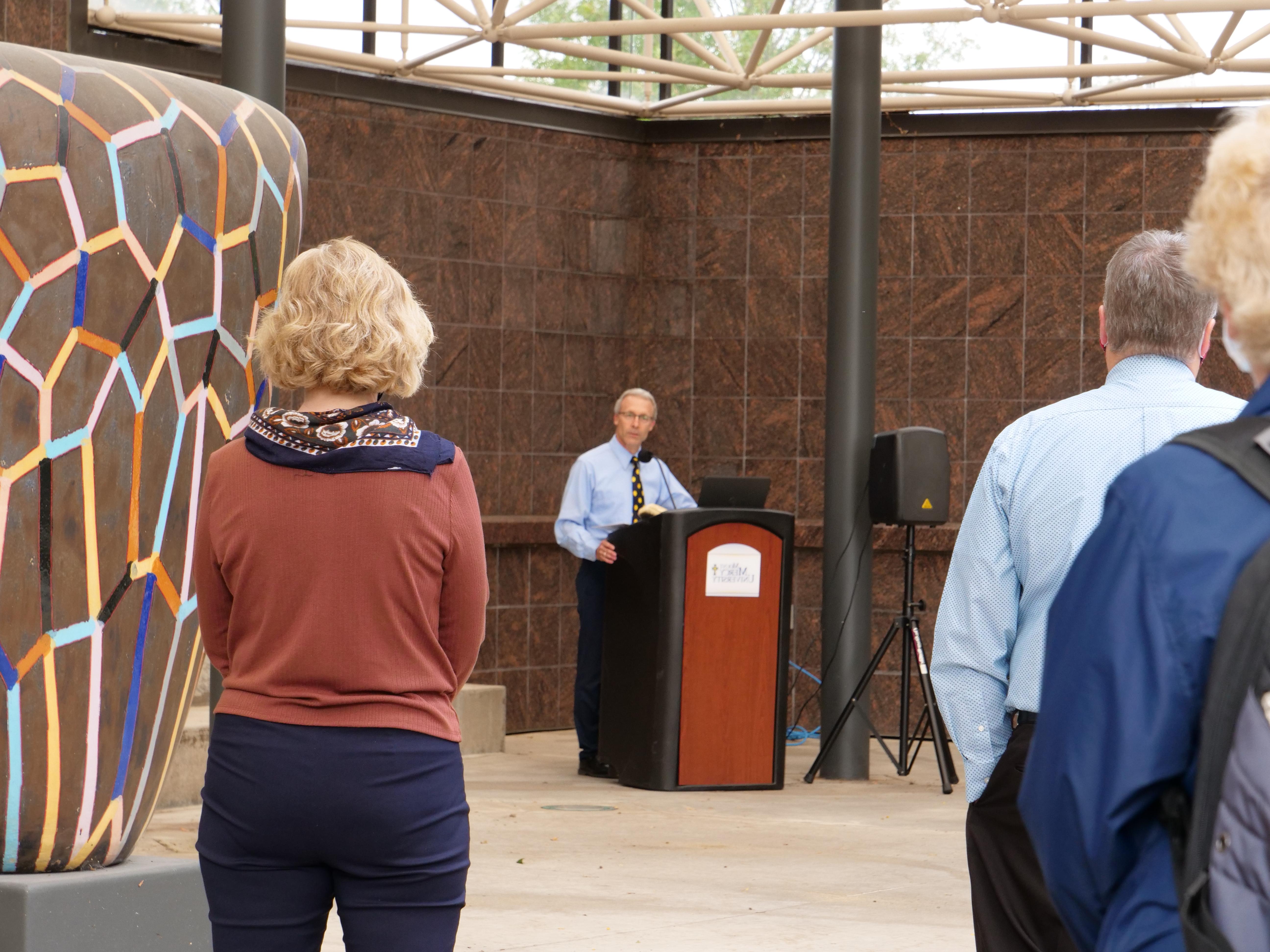 Faculty and staff honoring volunteers